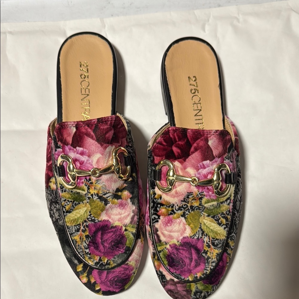 27CENTURY Floral Women's Mules - Pink and Green